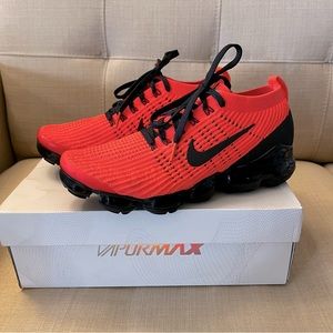 Size 9.5 Men’s Nike Air Vapormax Flyknit 3 Flash Crimson Black
